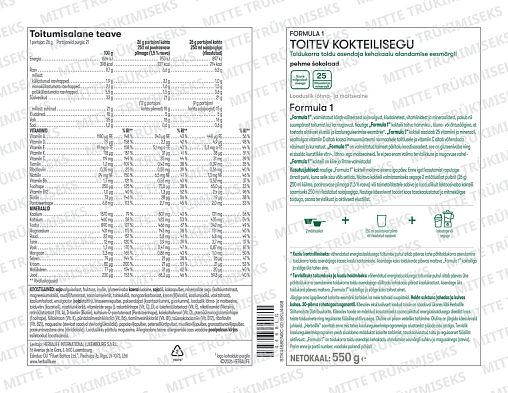 Formula 1 valgukokteil Pehme šokolaad