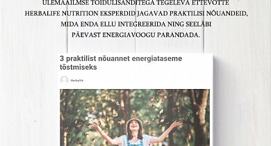 3 praktilist nõuannet energiataseme tõstmiseks