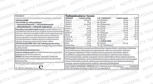 Формула 2. Комплекс витаминов и минералов для Мужчин