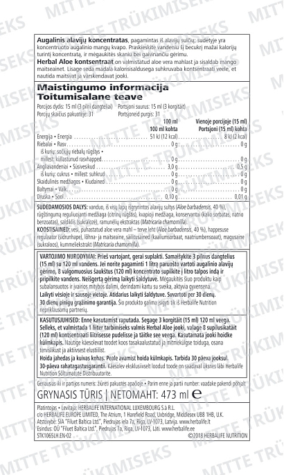 Mangomaitseline Herbal Aloe kontsentraat