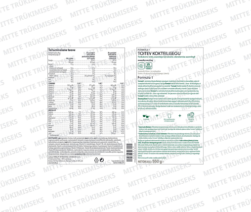 Formula 1 valgukokteil Maasikanauding